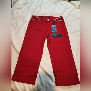 Bandolino (from Belk) Tango Red "Mandie" Capris Size 10